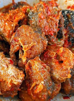 Fried peppered Hake fish tray side dish