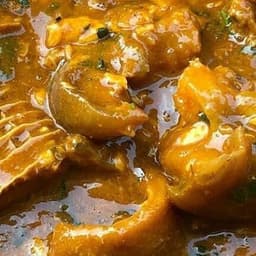 Traditional Nigerian Ogbono soup tray