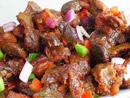Spicy Nigerian peppered gizzard tray