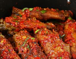 Fried peppered turkey tray side dish